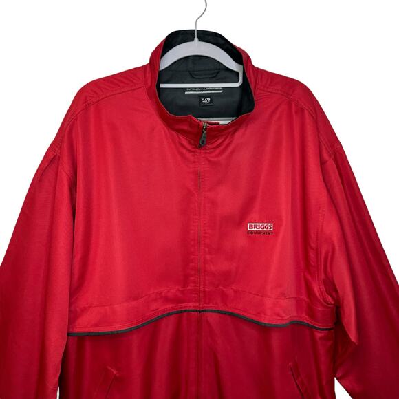 Briggs Equipment Jacket Cutter Buck Red Mens Size XL Full Zip Weathertec - Picture 4 of 15
